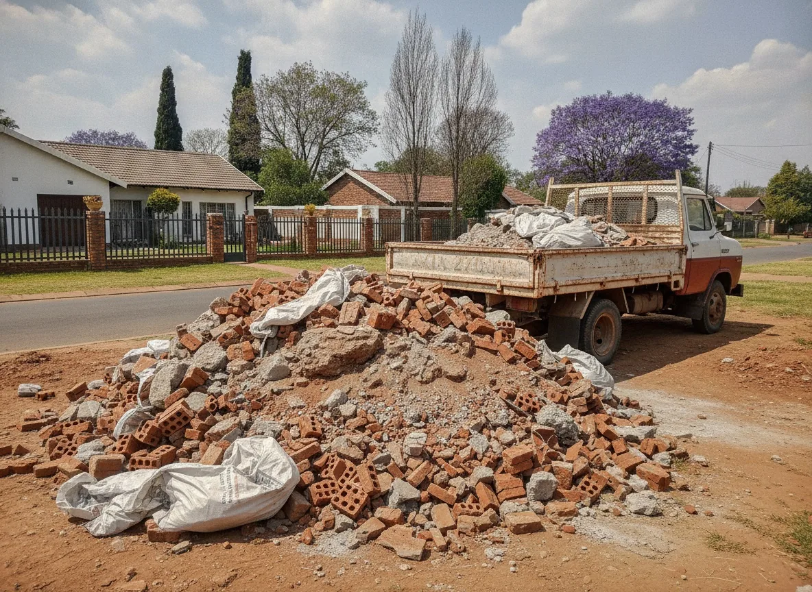 Rubble removal crew at work in Roodepoort